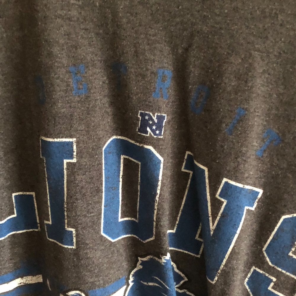 Detroit Lions Gray & Blue Graphic Tee